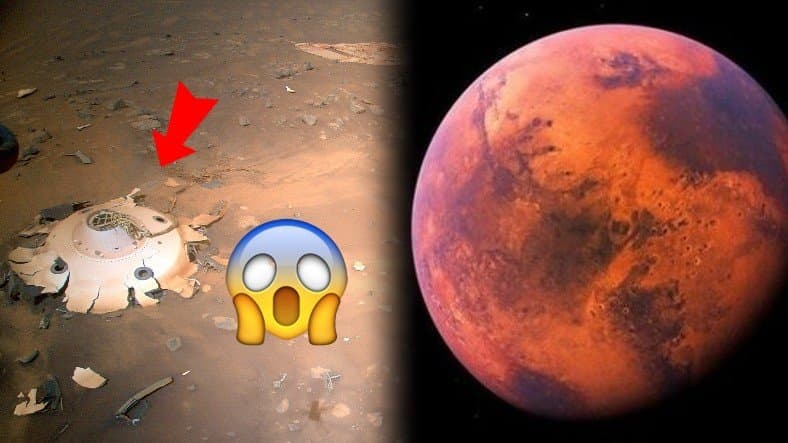 NASA, Mars'a Çakılmış Bir Uzay Aracının Fotoğrafını Paylaştı